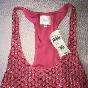 Pink beaded tank top from Parker